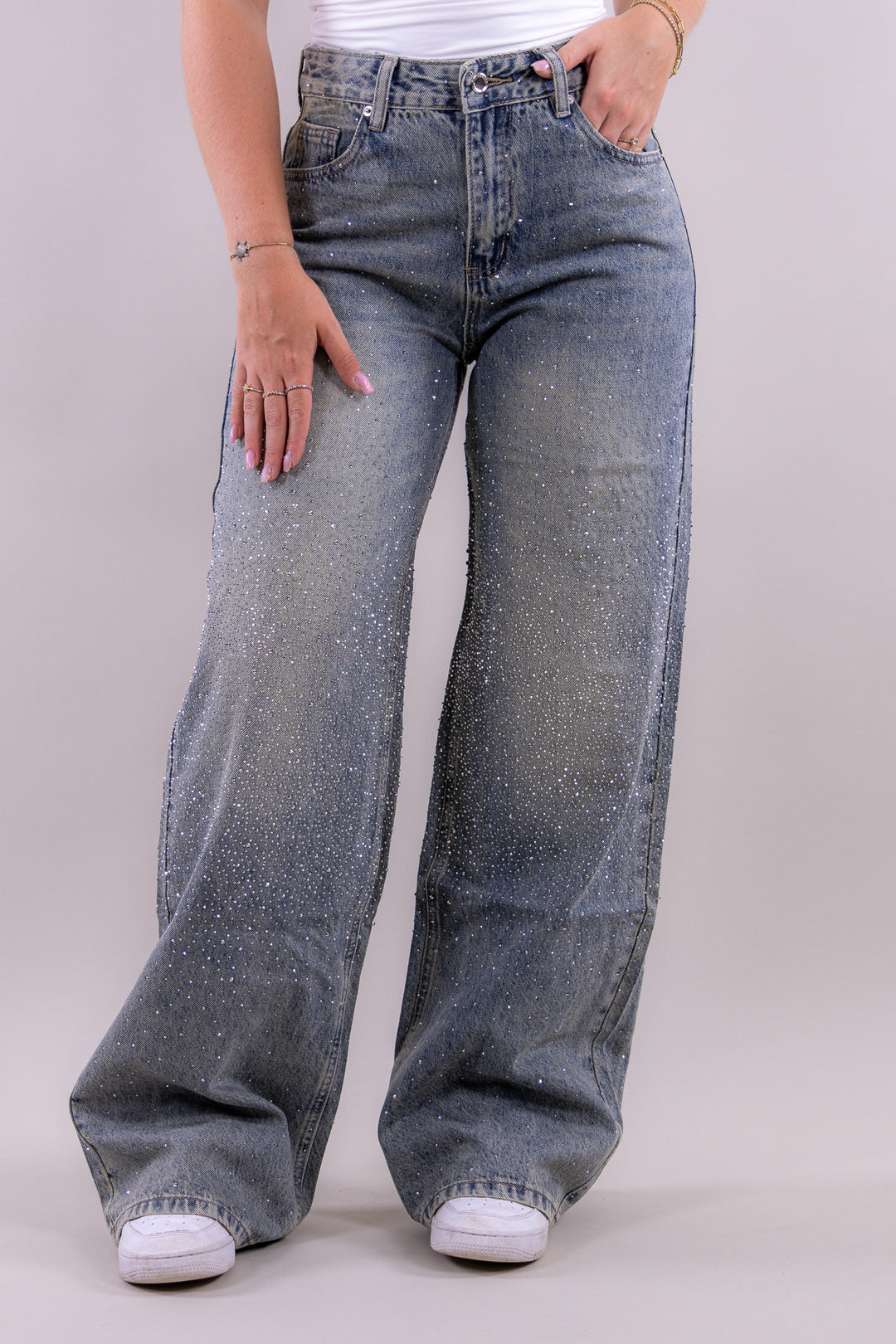 Glamour-Jeans „Riley“ mit weitem Bein