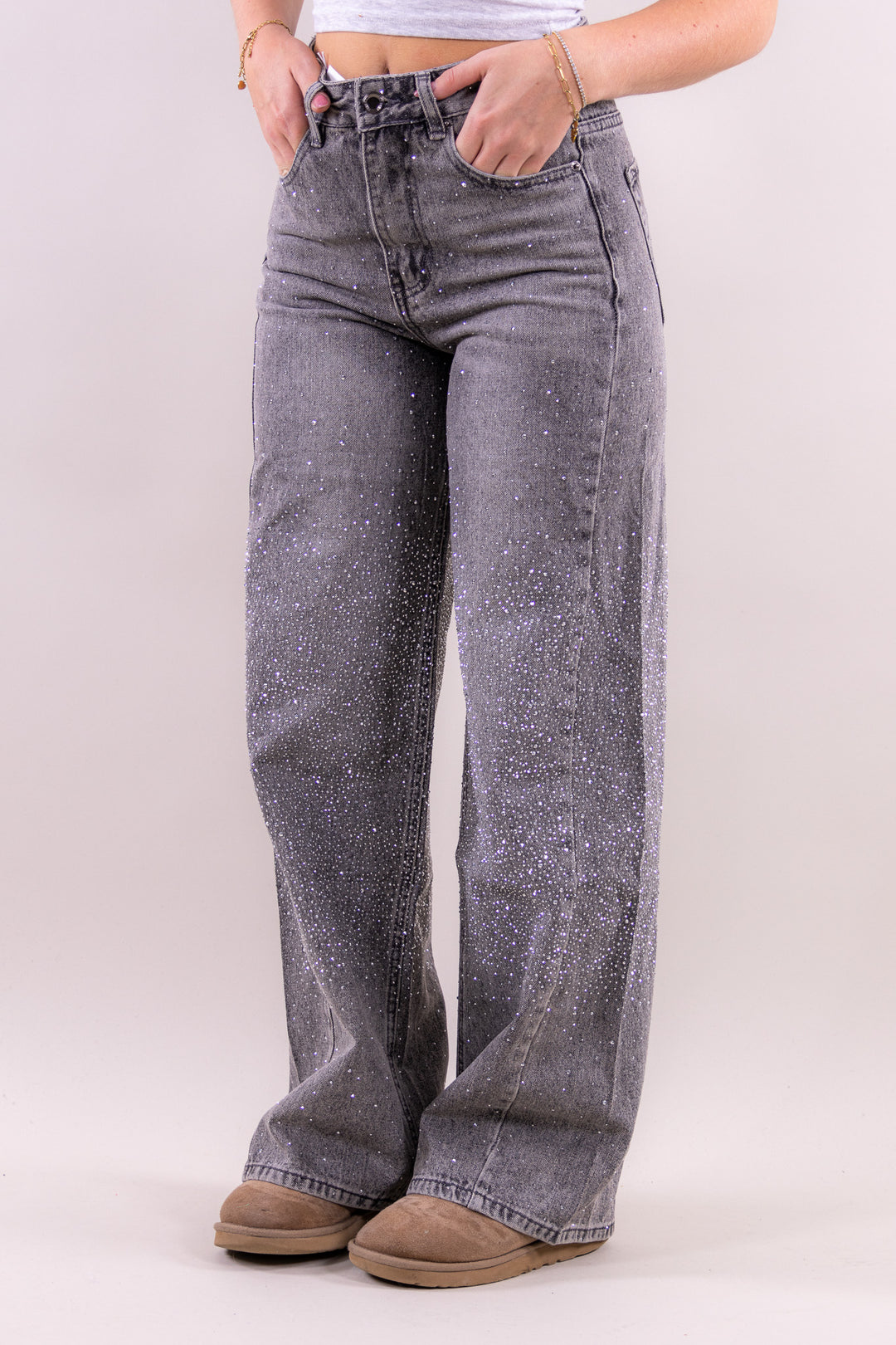 Glamour-Jeans „Riley“ mit weitem Bein